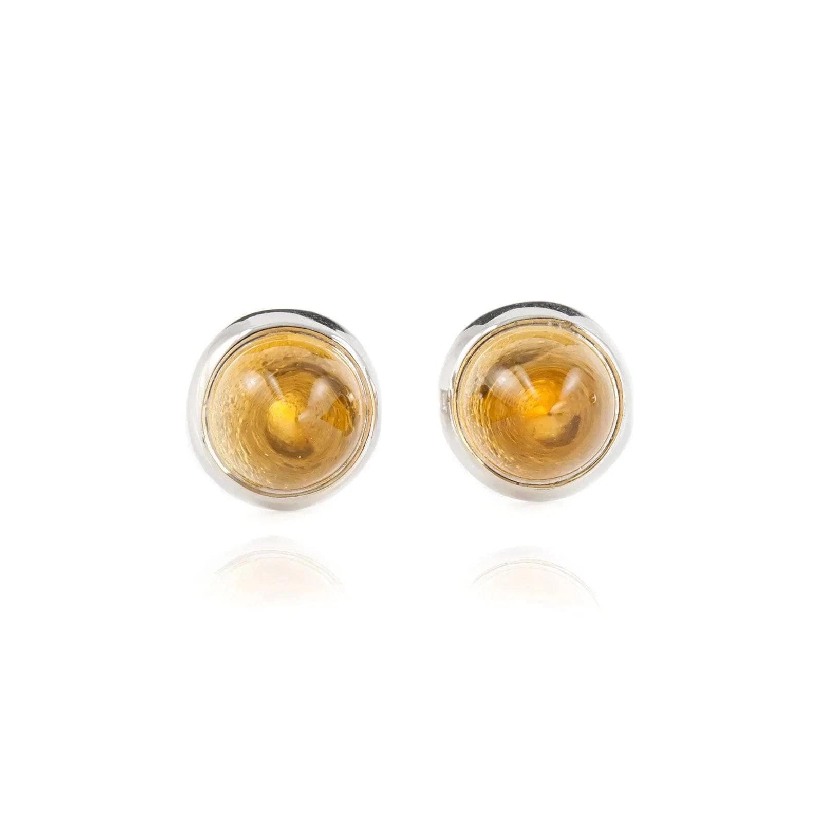 Istanbul Spice Citrine Studs in Sterling Silver