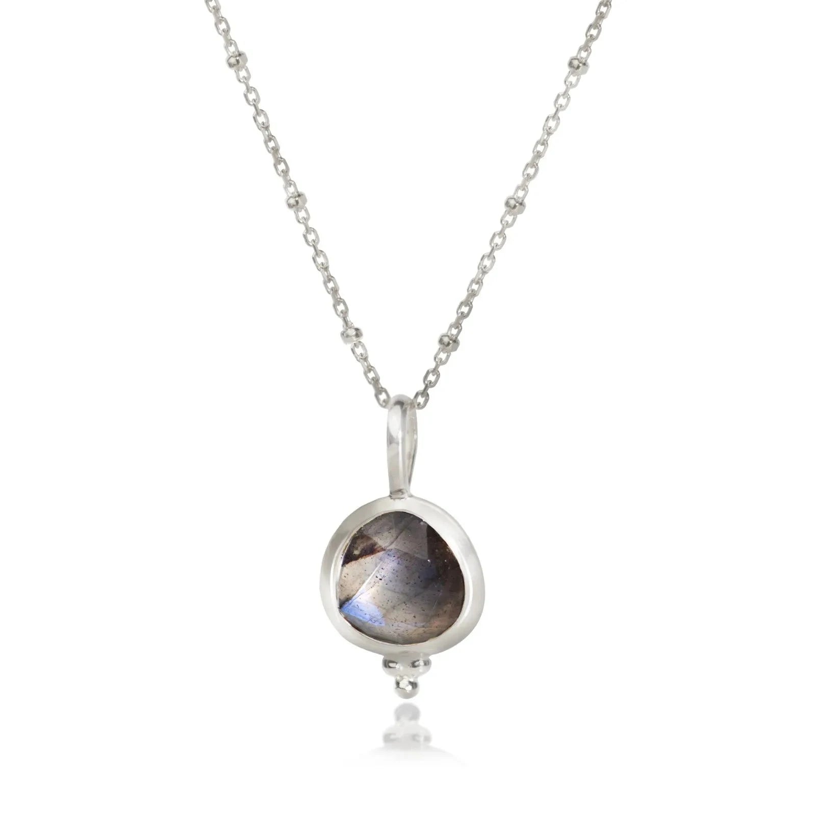 Labradorite 'You Are Loved' Necklace In Sterling Silver