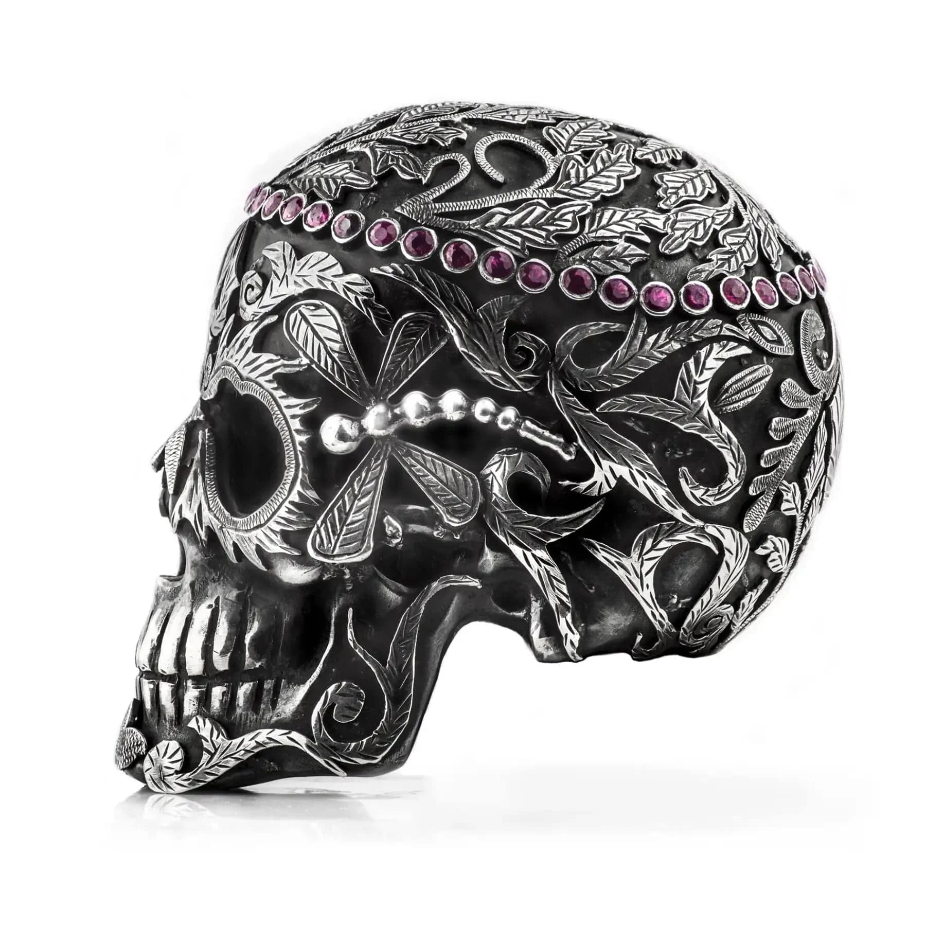 Mystic Burmese Ruby Tiara Skull