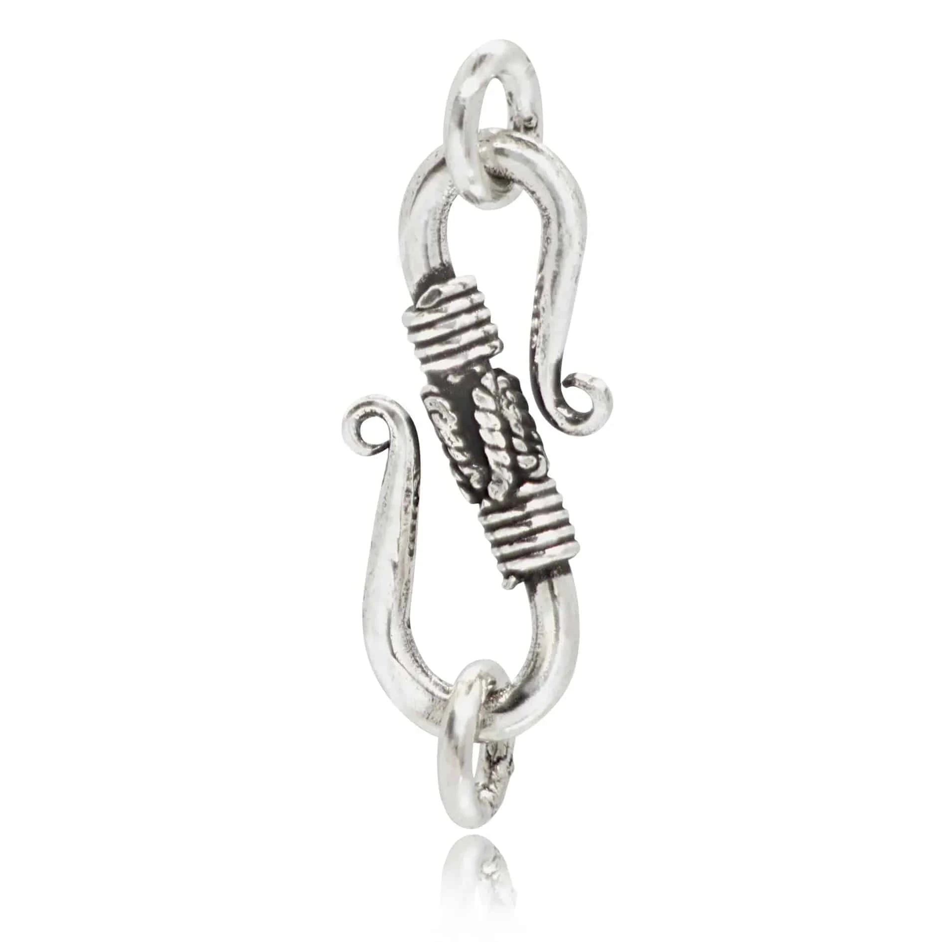 S Hook Eye Clasp 25mm In Sterling Silver