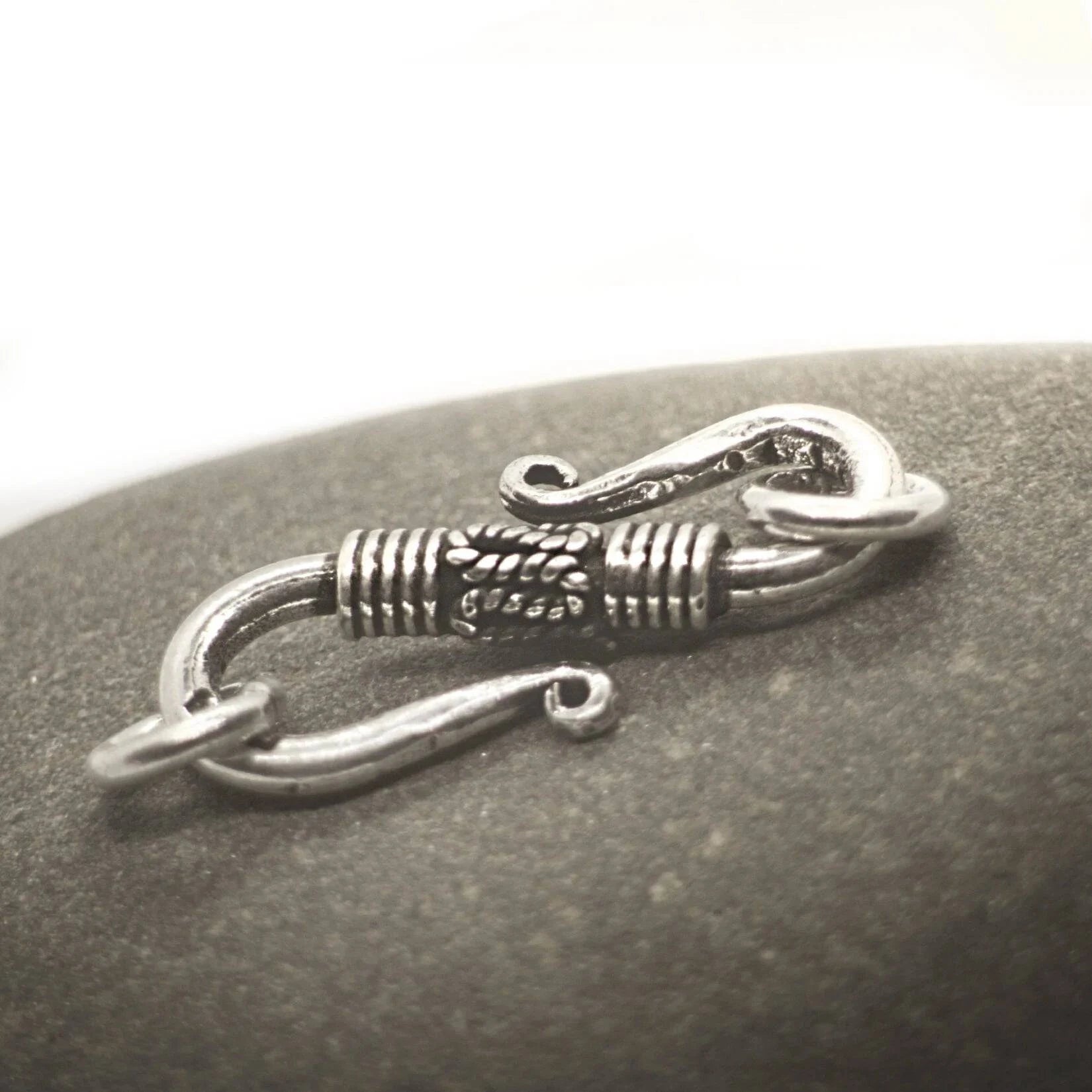 S Hook Eye Clasp 25mm In Sterling Silver