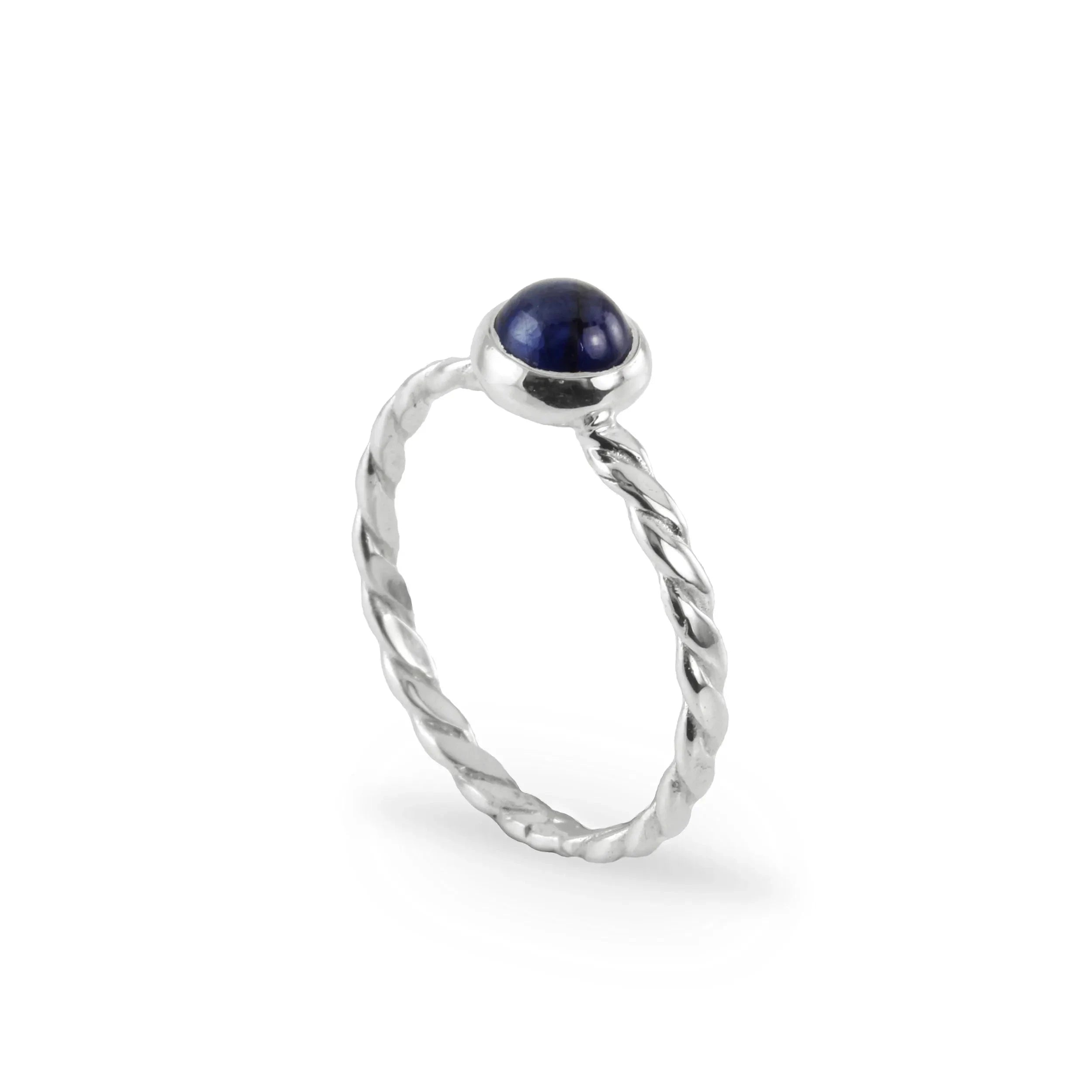 September Birthstone Ring ‚Genuine Blue Sapphire in Silver