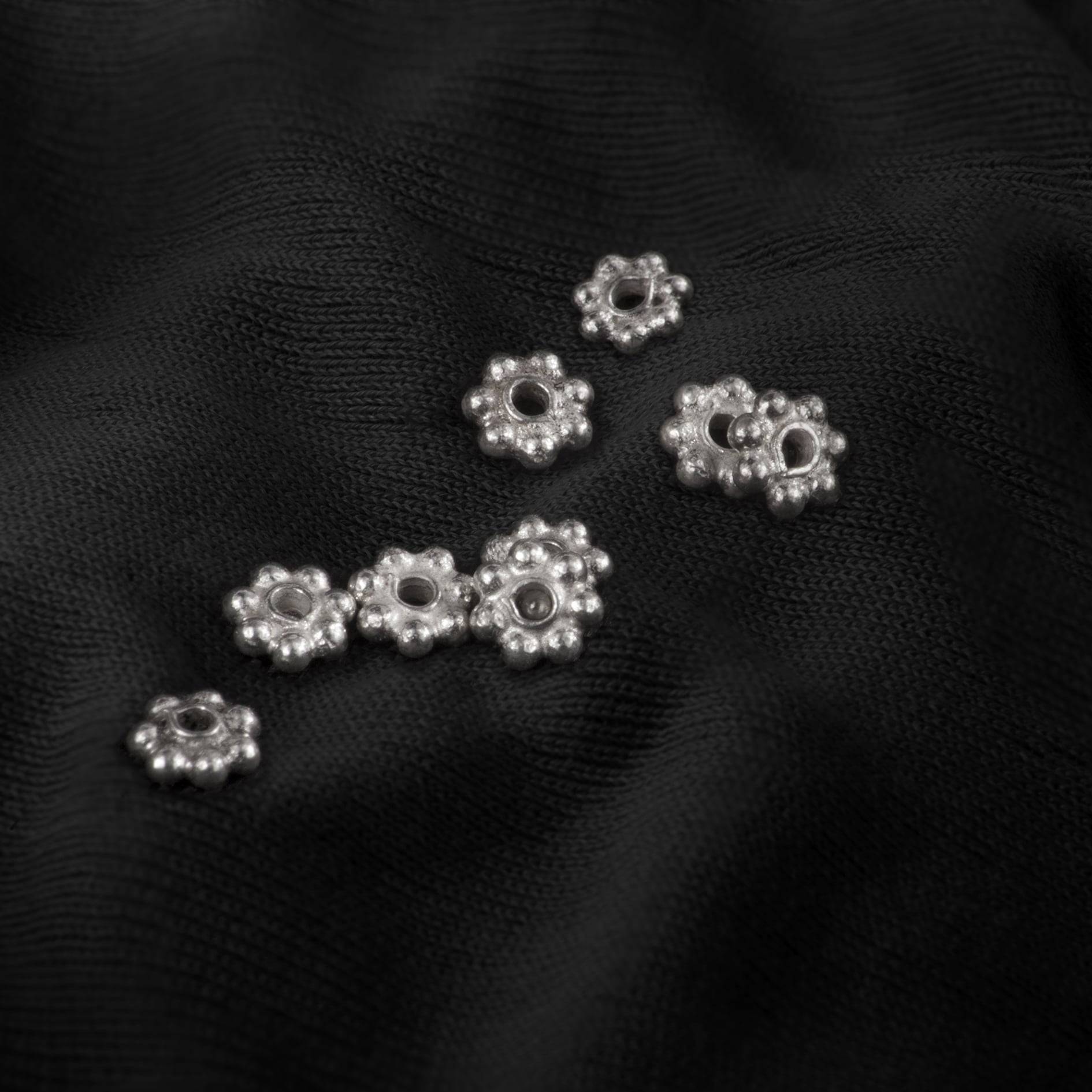 Silver Daisy Bali Spacer Beads in Sterling Silver