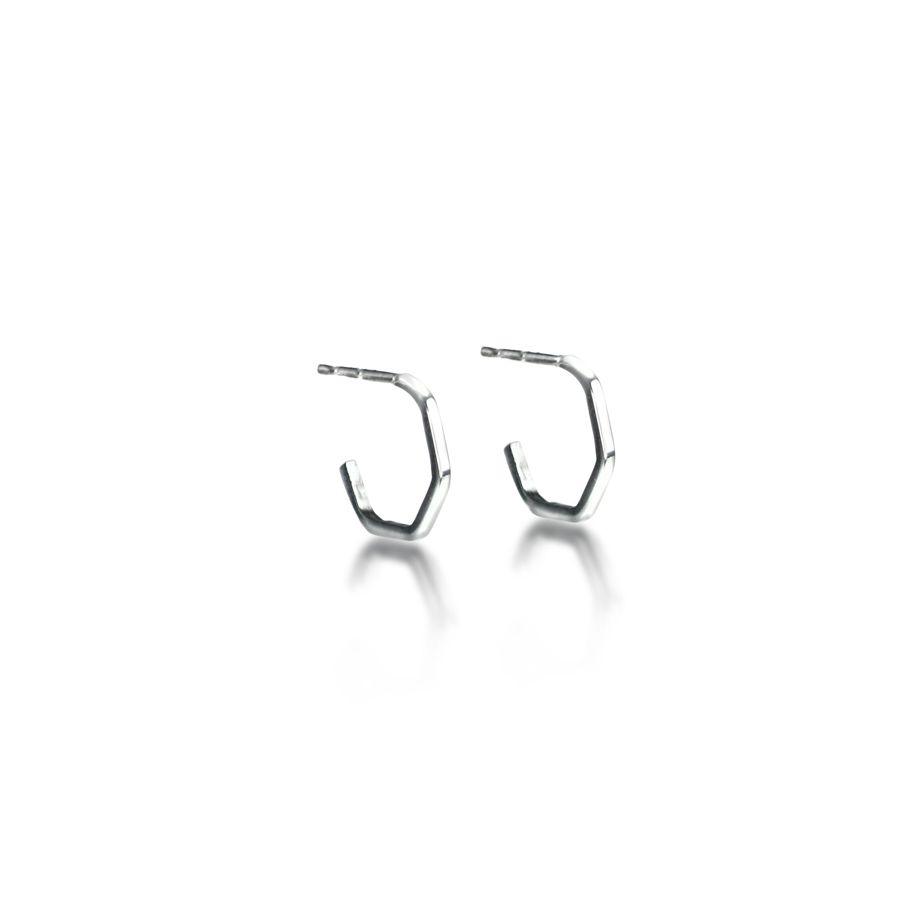 The Hive Hoops in Steling Silver