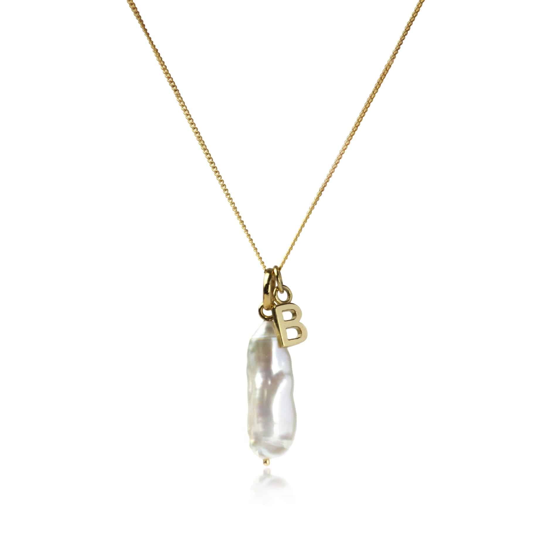 Thick Biwa Pearl Jewellery Set in Gold Vermeil