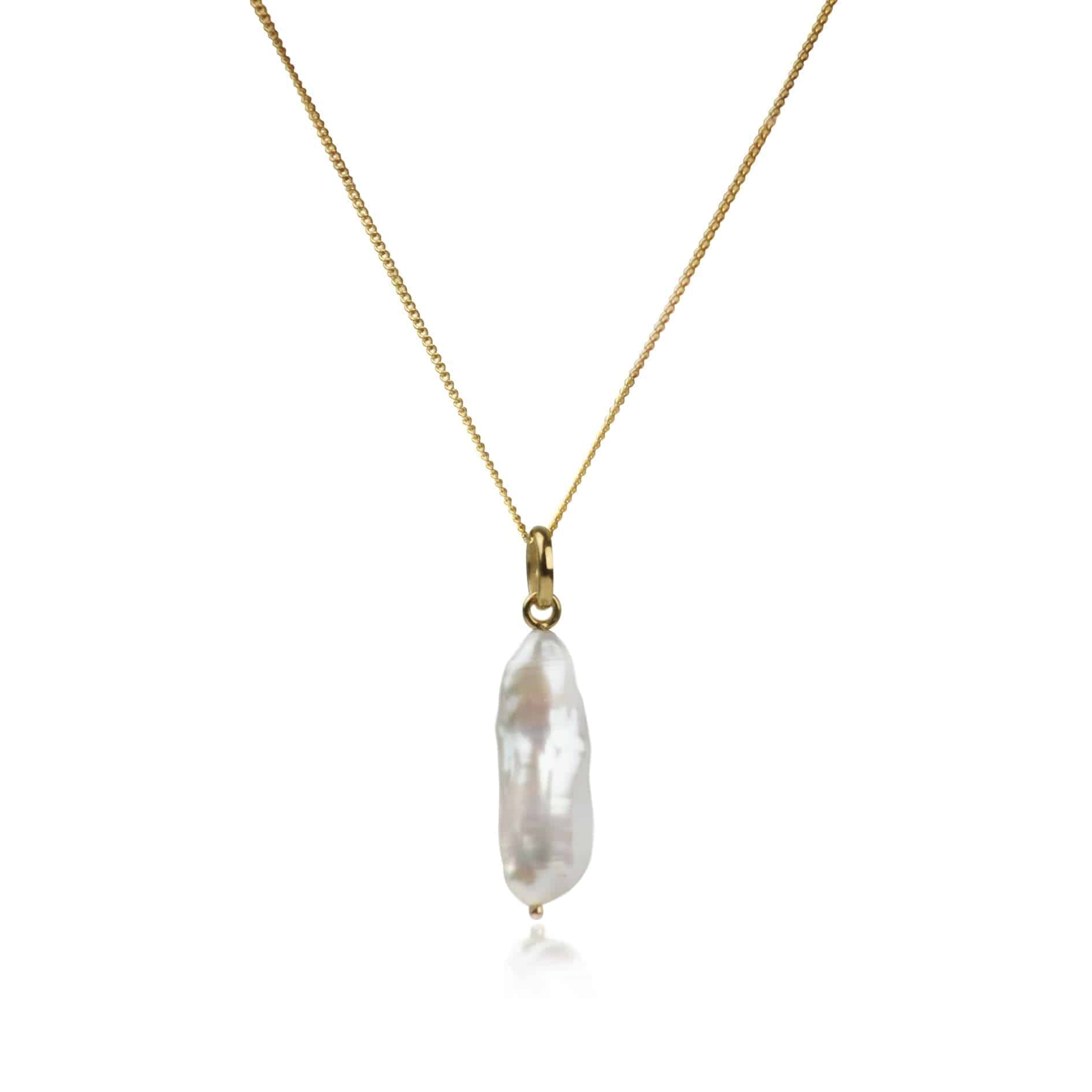 Thick Biwa Pearl Jewellery Set in Gold Vermeil