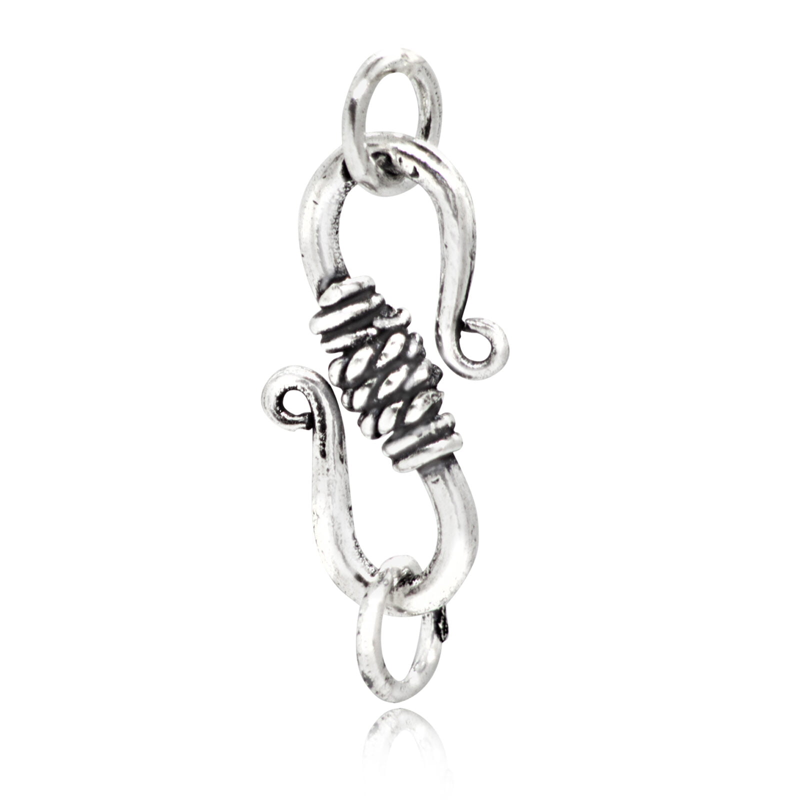 Jewellery Making S-Hook Clasp in Sterling Silver, Size 20mm - TJS