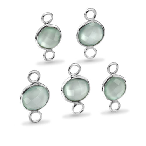 9 2024 Pcs Larimar Connectors, Gemstone Connectors, Wholesale Bulk Jewelry Supplies, 14K Gold Plated over Sterling Silver, 22x11.5mm - 28x14.5mm